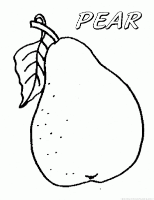 Pear coloring page 5
