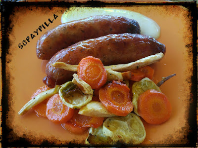 Chorizos Criollos Al Horno Con Verduras
