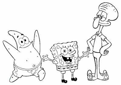 kumpulan gambar mewarnai spongebob terbaru gambar