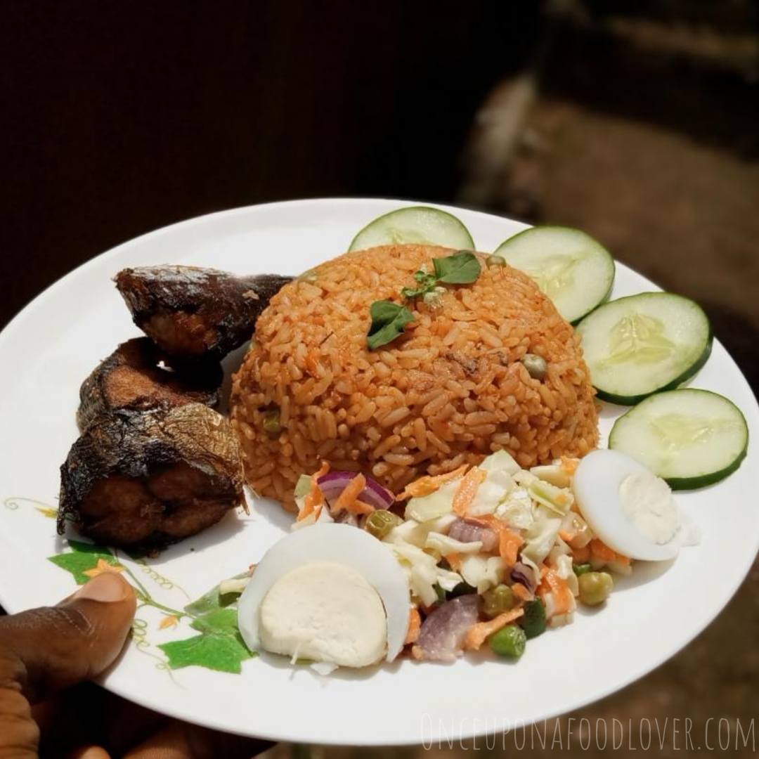 Yummy plate of Jollof Rice