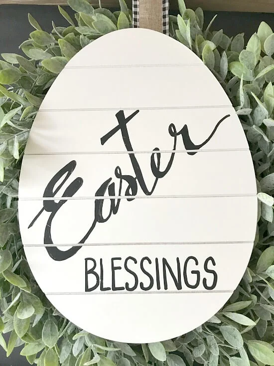 Hand painted Easter Blessings sign