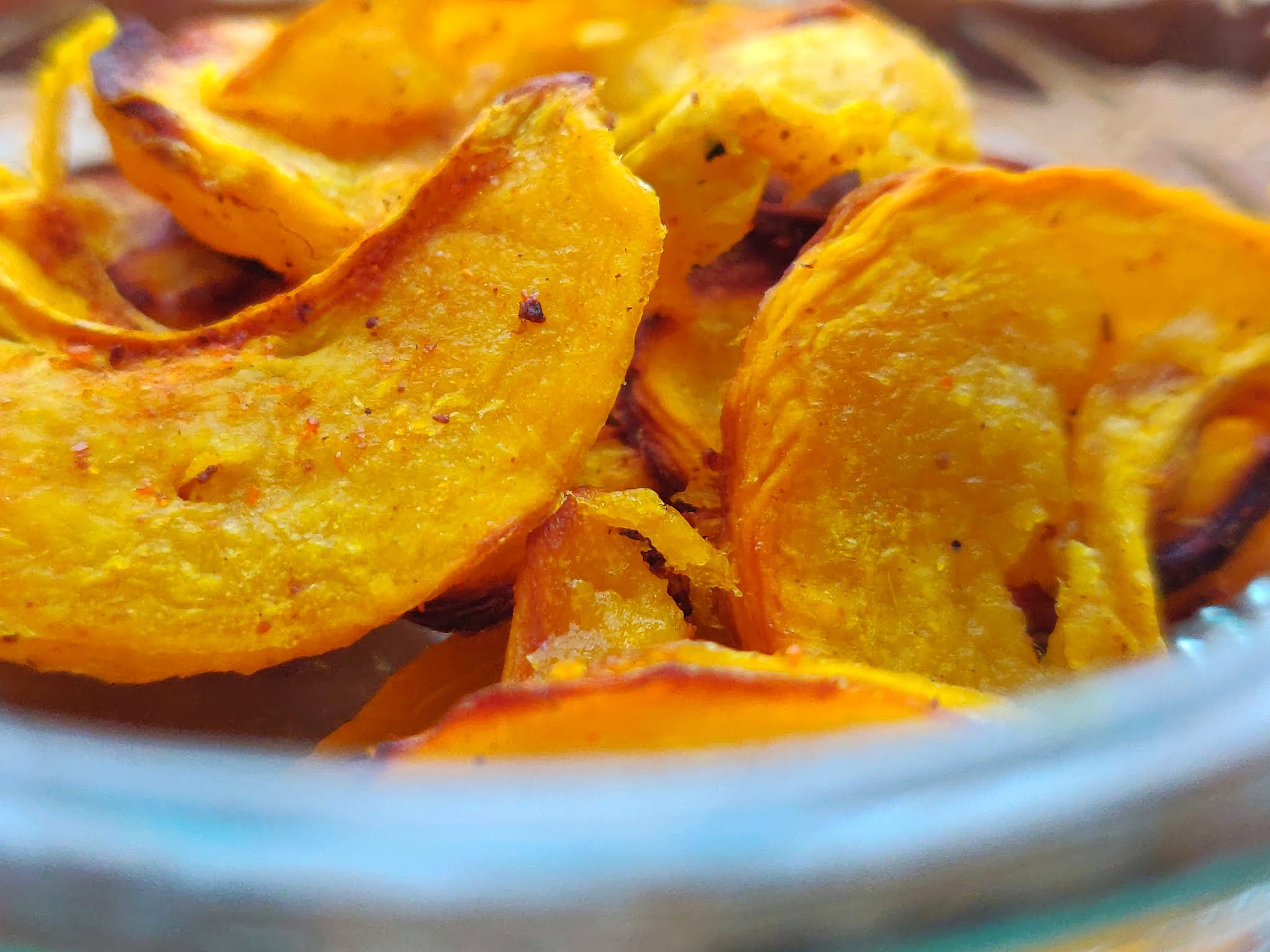 Pumpkin chips/crisps recipe.