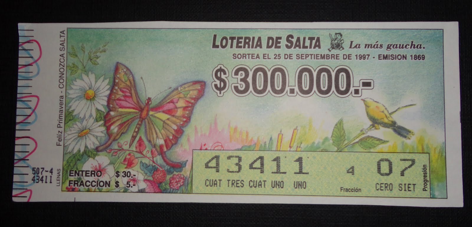 Lottery - Argentina 1997
