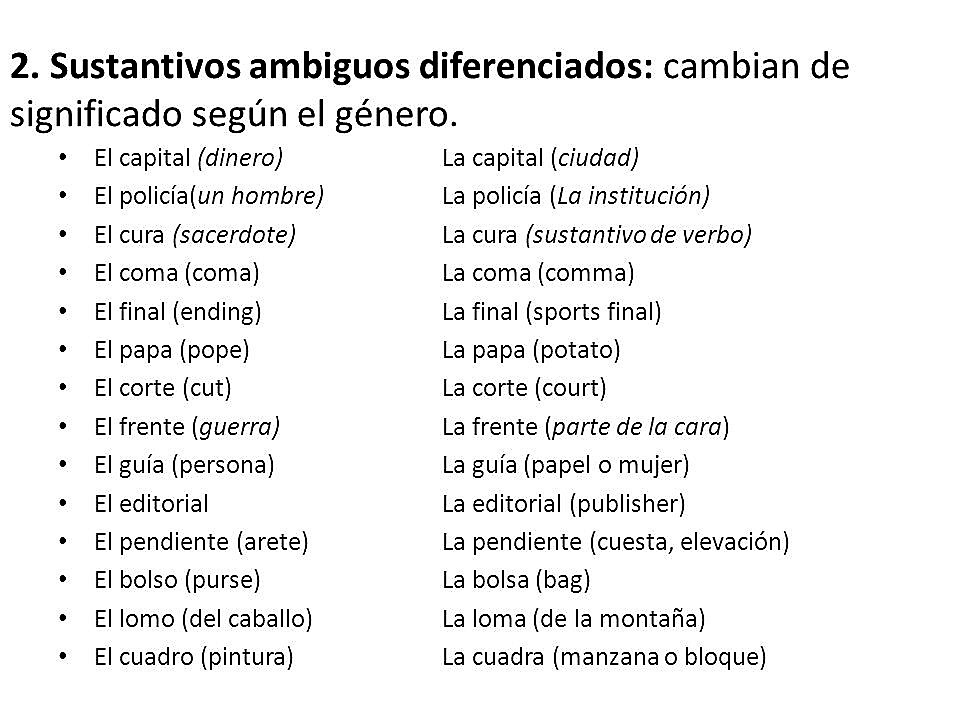 Pautas par el uso correcto del español : Sustantivos ambiguos en cuanto al  género