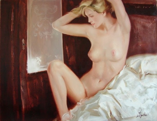 Sergey Ignatenko pinturas mulheres sensuais seminuas