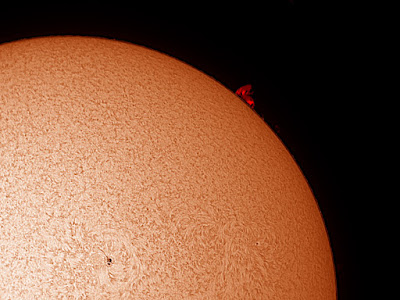 Cromosfera solar i protuberàncies. 13/05/2019 11:34 UT Cromosfera solar i protuberàncies.