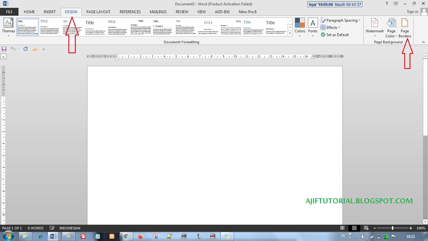 Cara Memberi Garis Bingkai Atau Page Border Pada Ms.Word