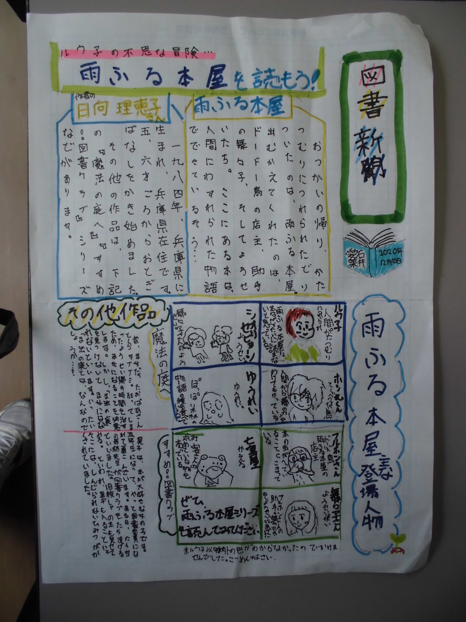 上士幌小学校ブログ ５年生の力作 図書新聞と走れメロス新聞