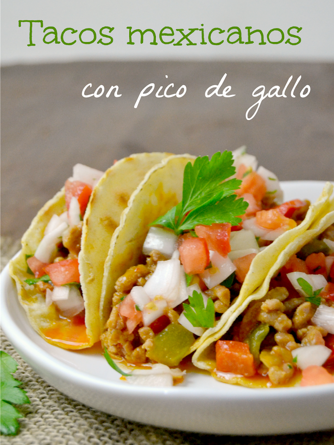Tacos mexicanos con pico de gallo