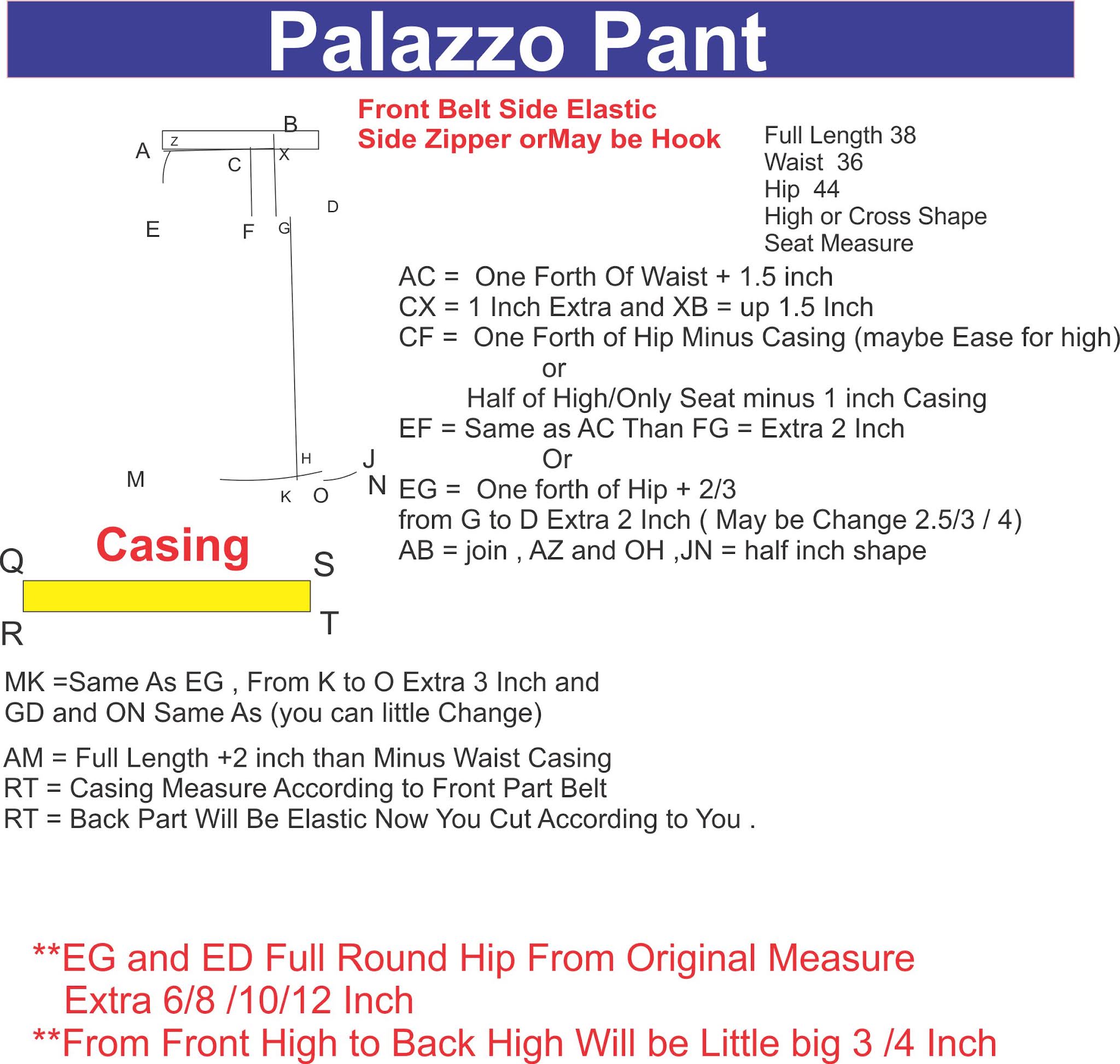 Palazzo Pant Cutting and Stitching Formula What is Palazzo Pant