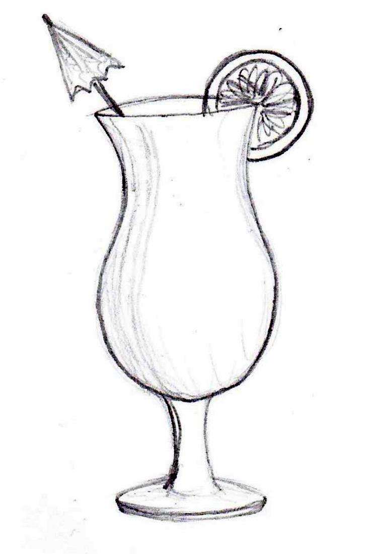 Рисунок напитка для срисовки