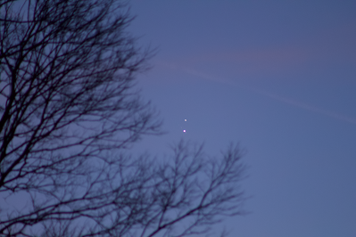 jupiter and saturn conjunction 300mm december 20