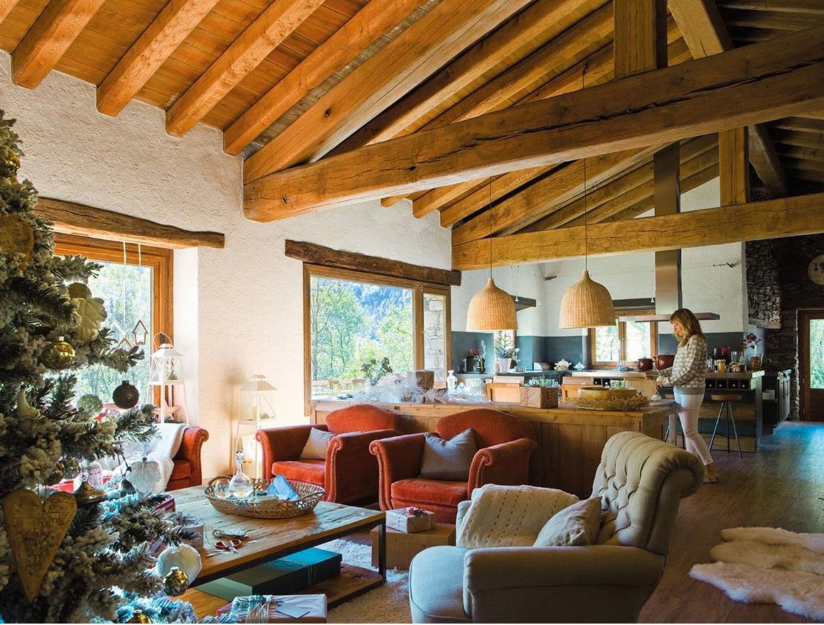 Un Faro de Ideas: ENCANTO NAVIDEÑO EN UNA ANTIGUA CASA DE CAMPO