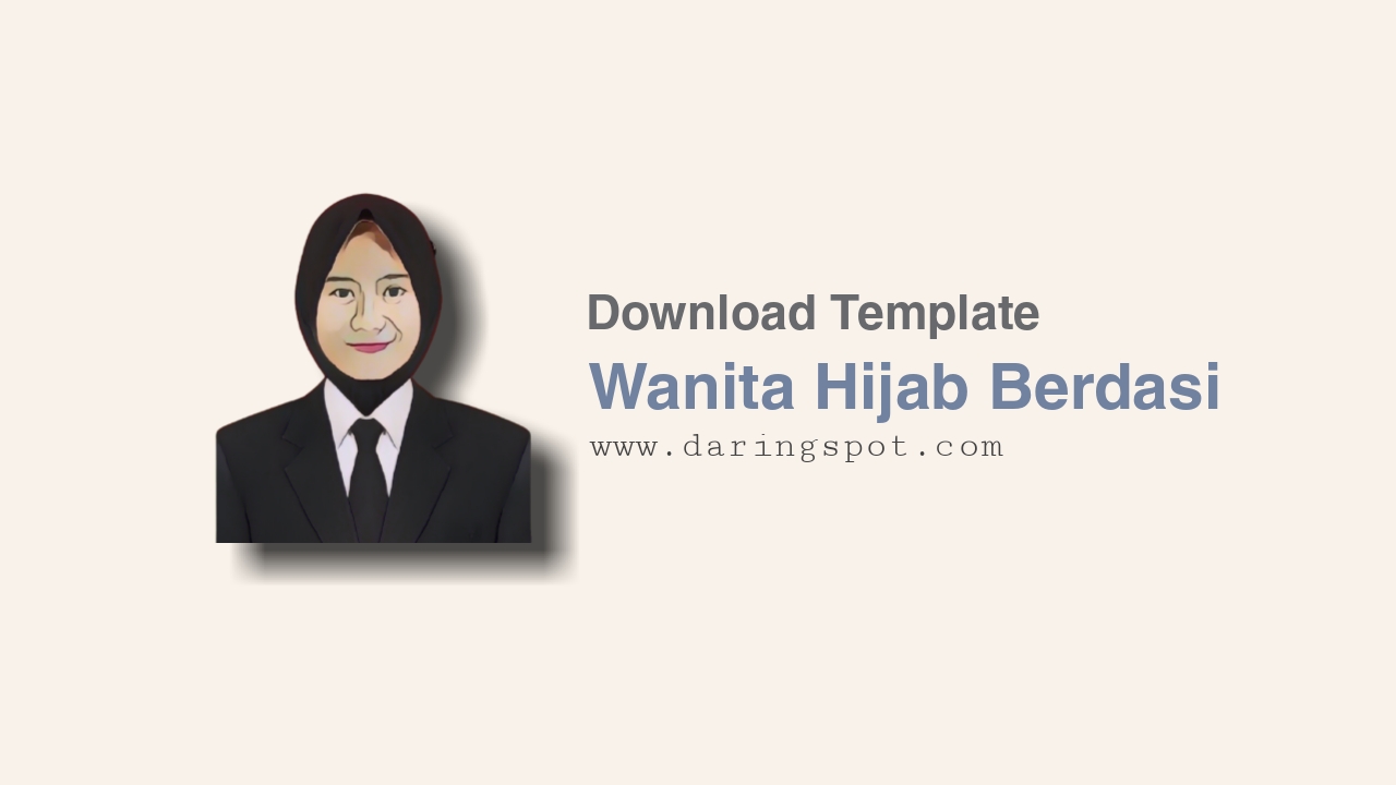Download Template Jas Wanita Berdasi PNG Berhijab - Daringspot