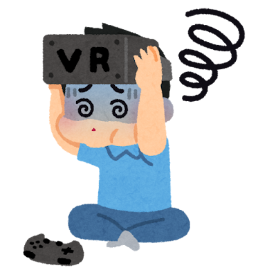 3D酔いのイラスト（VR）