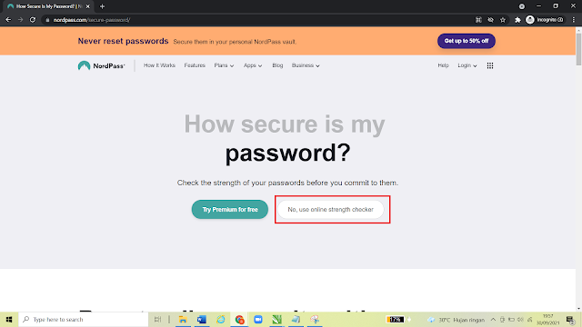 Cara Cek Kekuatan Kata Sandi (Password) Apakah Mudah Dibobol atau Tidak