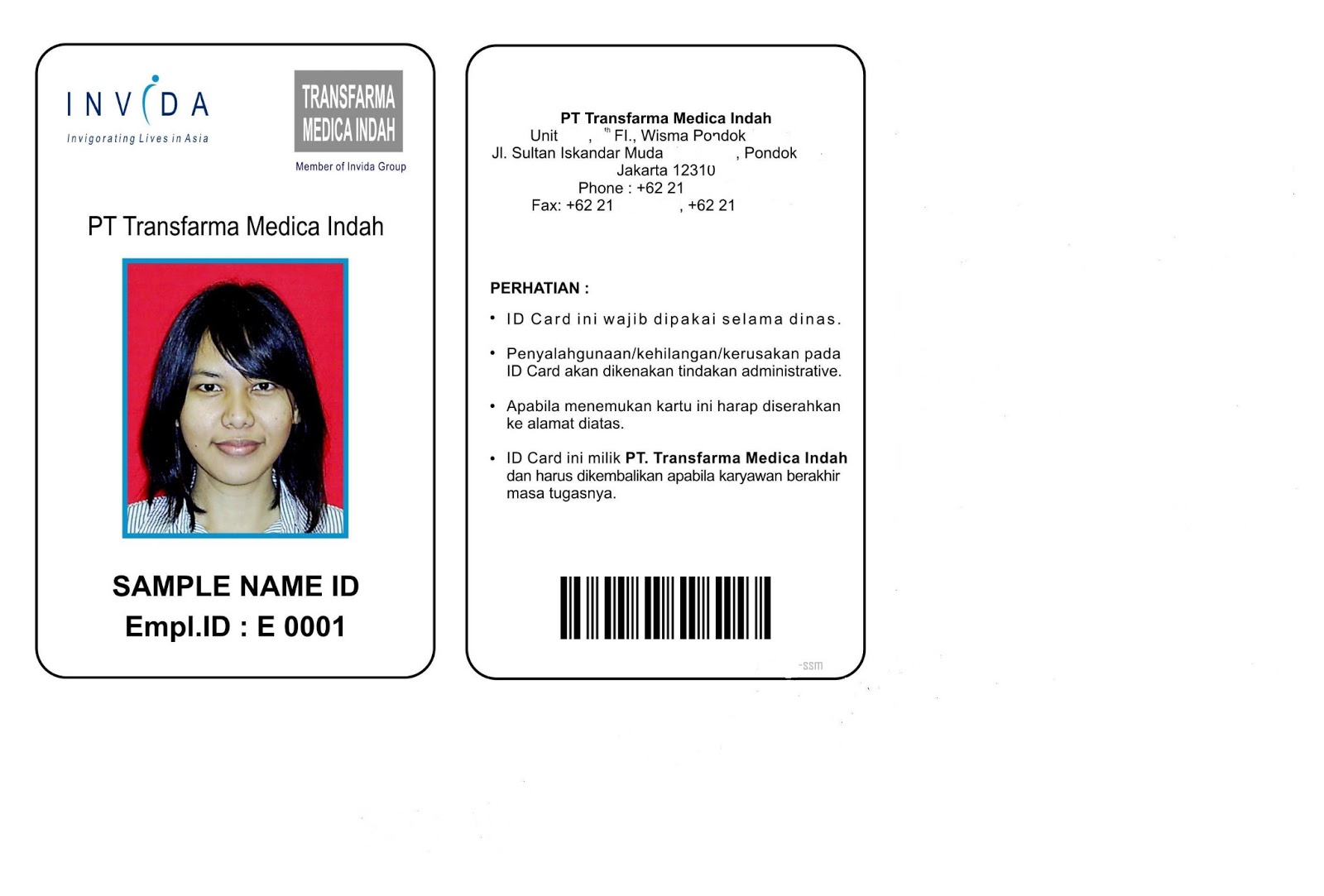 Contoh Id Card Tamu - Laporan 7