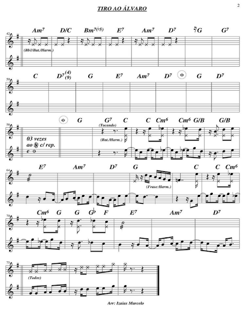 Nandinho Cavaco Partitura Péricles Tiro ao Álvaro