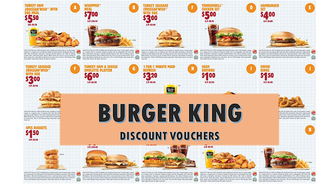 Burger King Vouchers- Good Deals till 25 Feb 2020
