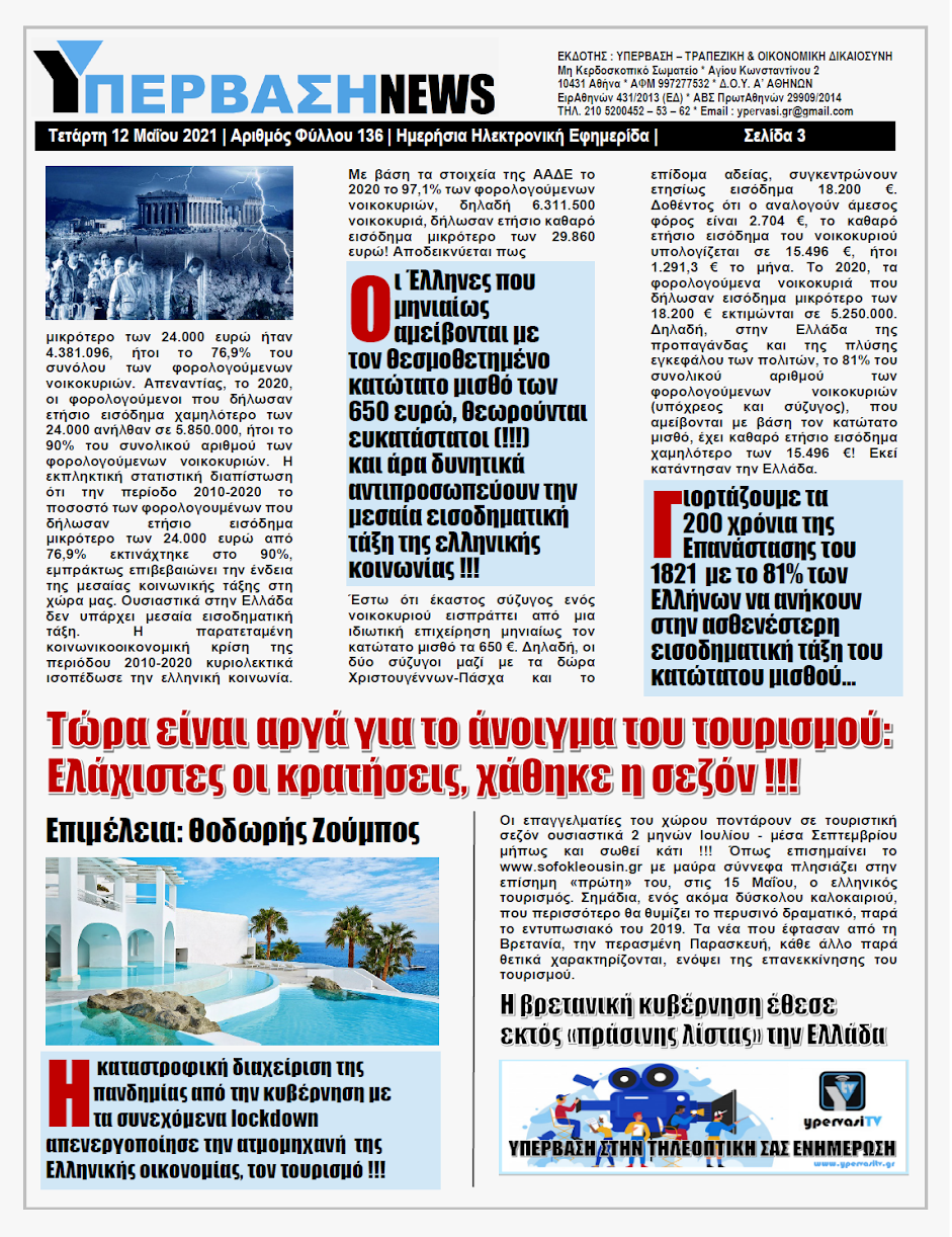 ΥΠΕΡΒΑΣΗ NEWS 12/05/2021 | Ισοπέδωση και ένδεια της μεσαίας τάξης από τις μνημονιακές πολιτικές στην Ελλάδα 3 YNEWS%2B12052021%2BPG3