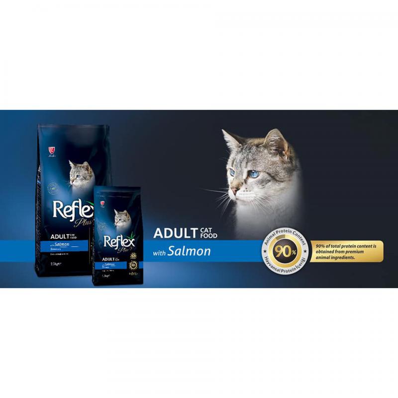 REFLEX PLUS ADULT CAT FOOD SALMON 1,5kg Thức ăn cho mèo trưởng thành vị cá hồi Thổ Nhĩ Kỳ REFLEX PLUS ADULT CAT FOOD SALMON 1,5kg Thức ăn cho mèo trưởng thành vị cá hồi Thổ Nhĩ Kỳ
