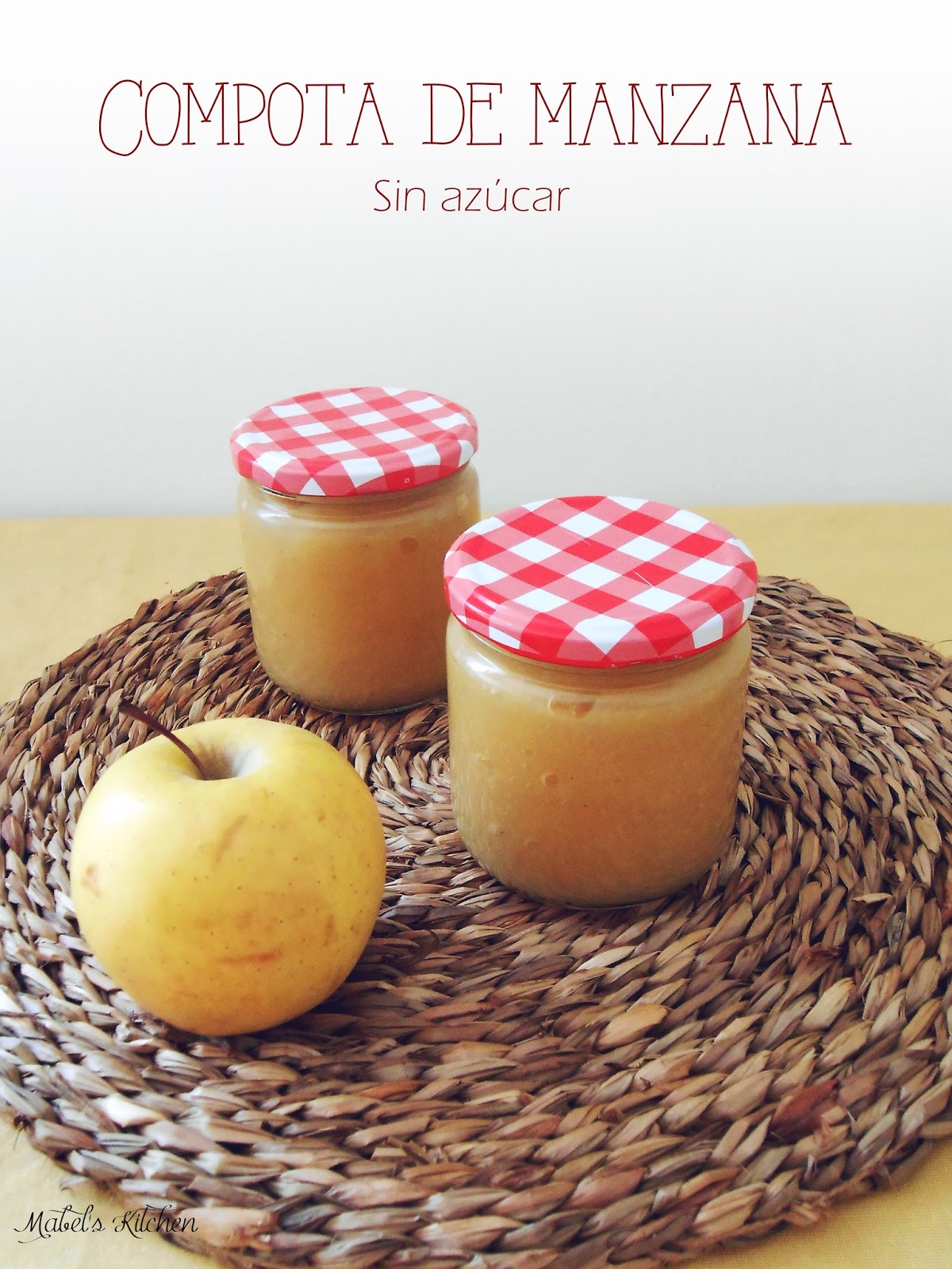 Compota de Manzana (sin azúcar). Mabel's Kitchen