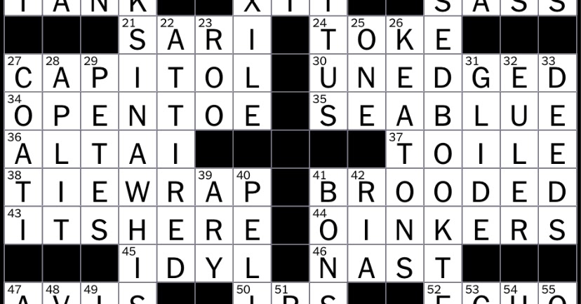 The New York Times Crossword Puzzle Solved: Saturday's New York Times crossword puzzle solved