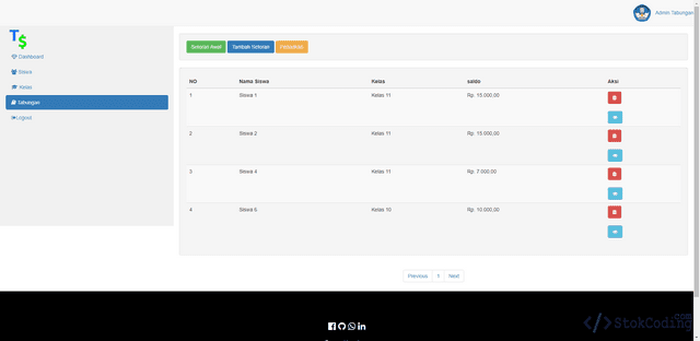 Sistem Informasi Tabungan Berbasis Web (PHP)