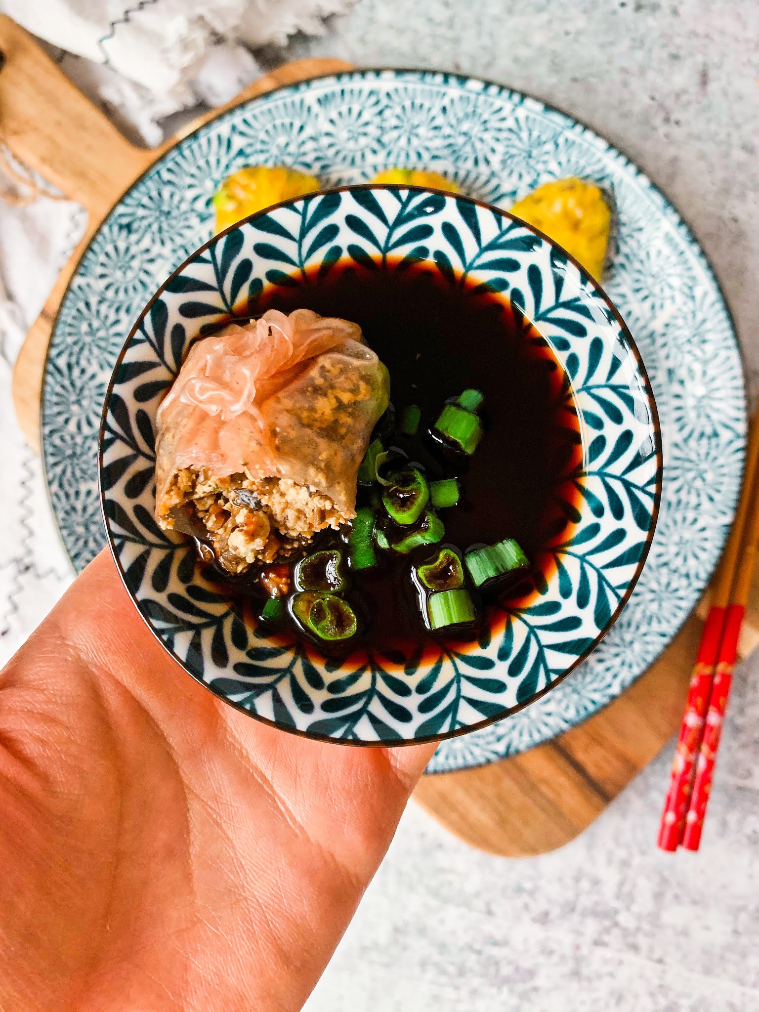 Rice Wrapper Dumplings with Vegan Fillings