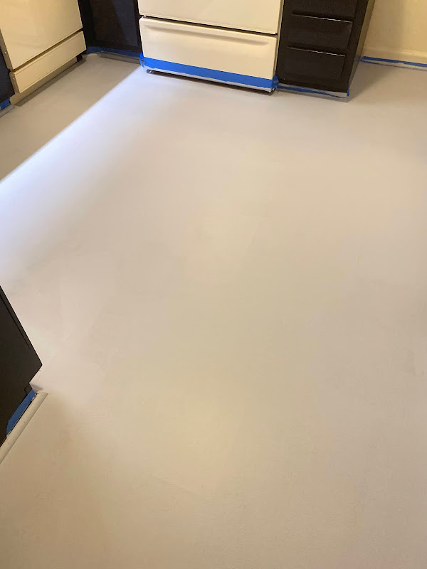 Painted laminate floor