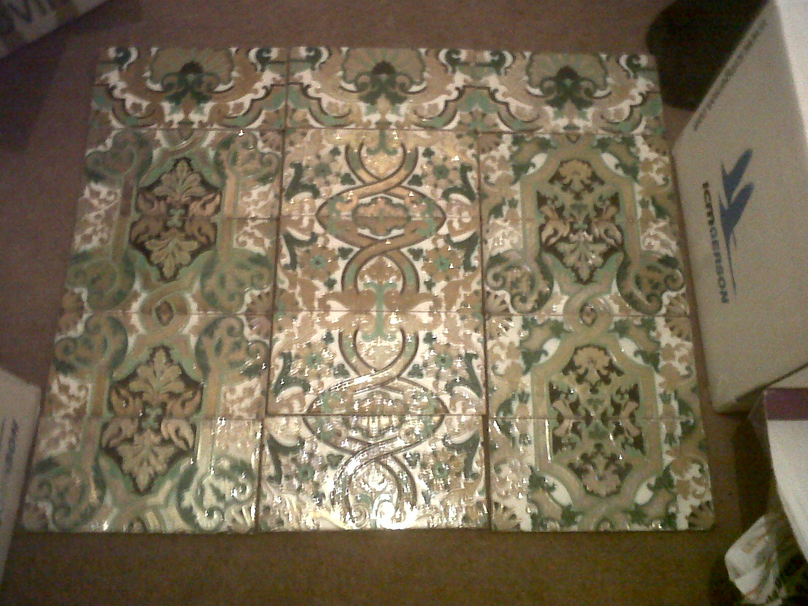 niall and mitch got hitched Spanish Tiles with Fireplace Surround