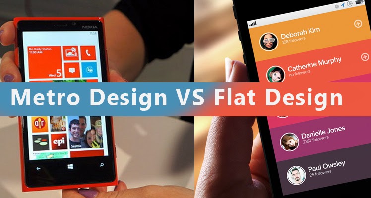 Metro design vs Flat design