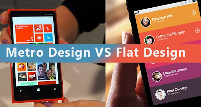 Metro design vs Flat design