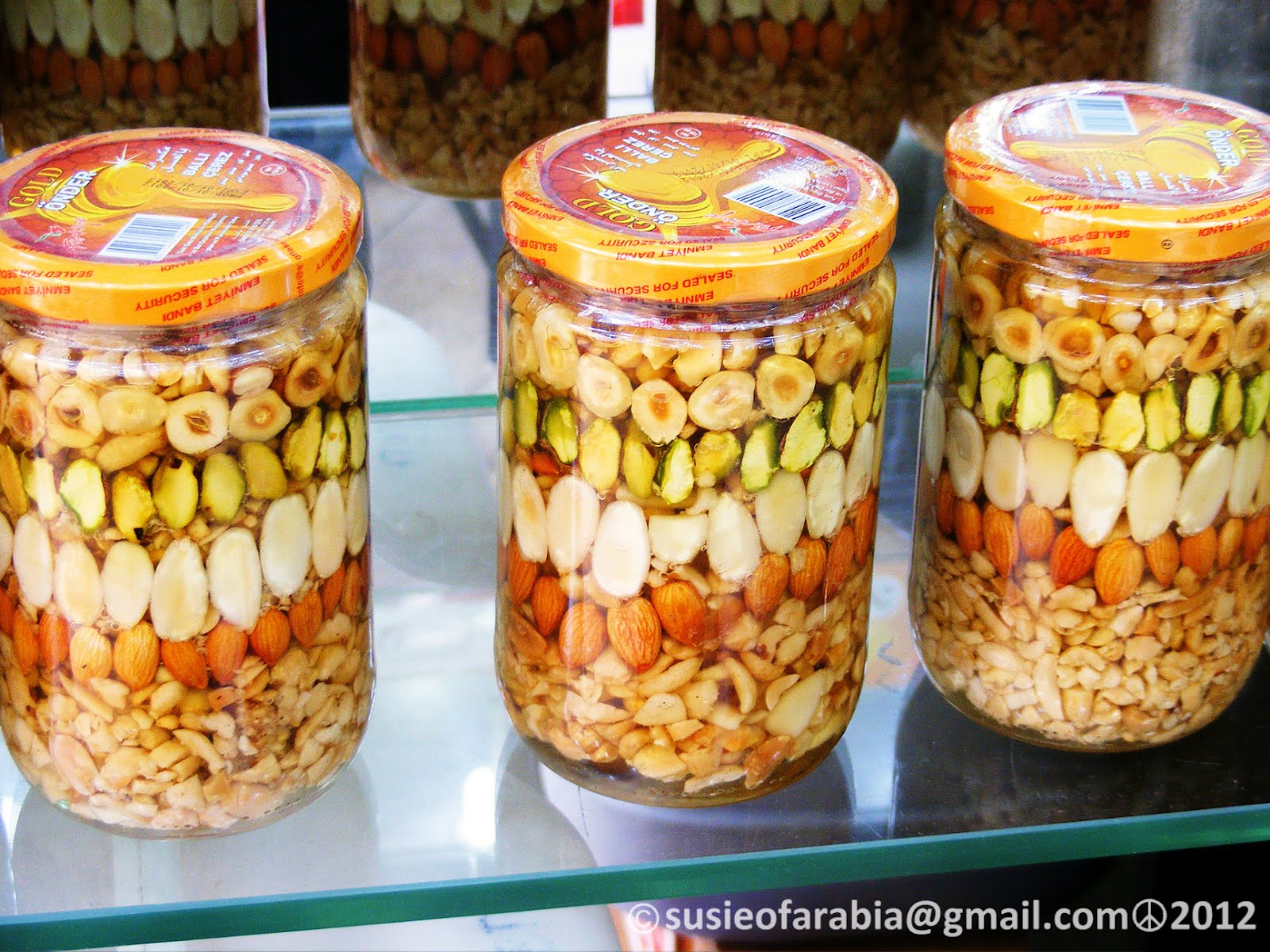 Jeddah Daily Photo Jars of Nuts in Honey
