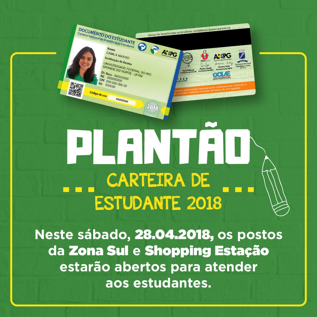 NatalCard faz plantão para carteira de estudante 2018 neste sábado -  Canindé Santos | Fotojornalismo – Extremoz – RN – Brasil
