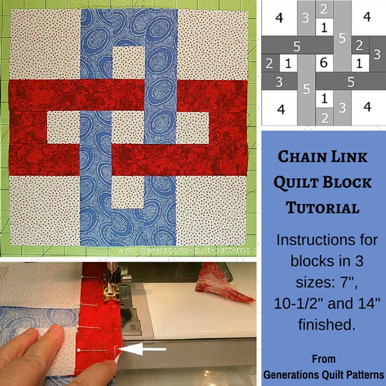 QUILTING WITH AREA 3 Chain Link Quilt Block Tutorial by Generations
