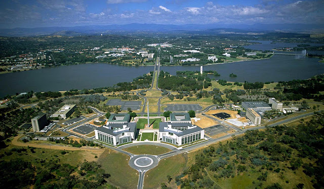 Imagem aérea de Camberra - Austrália