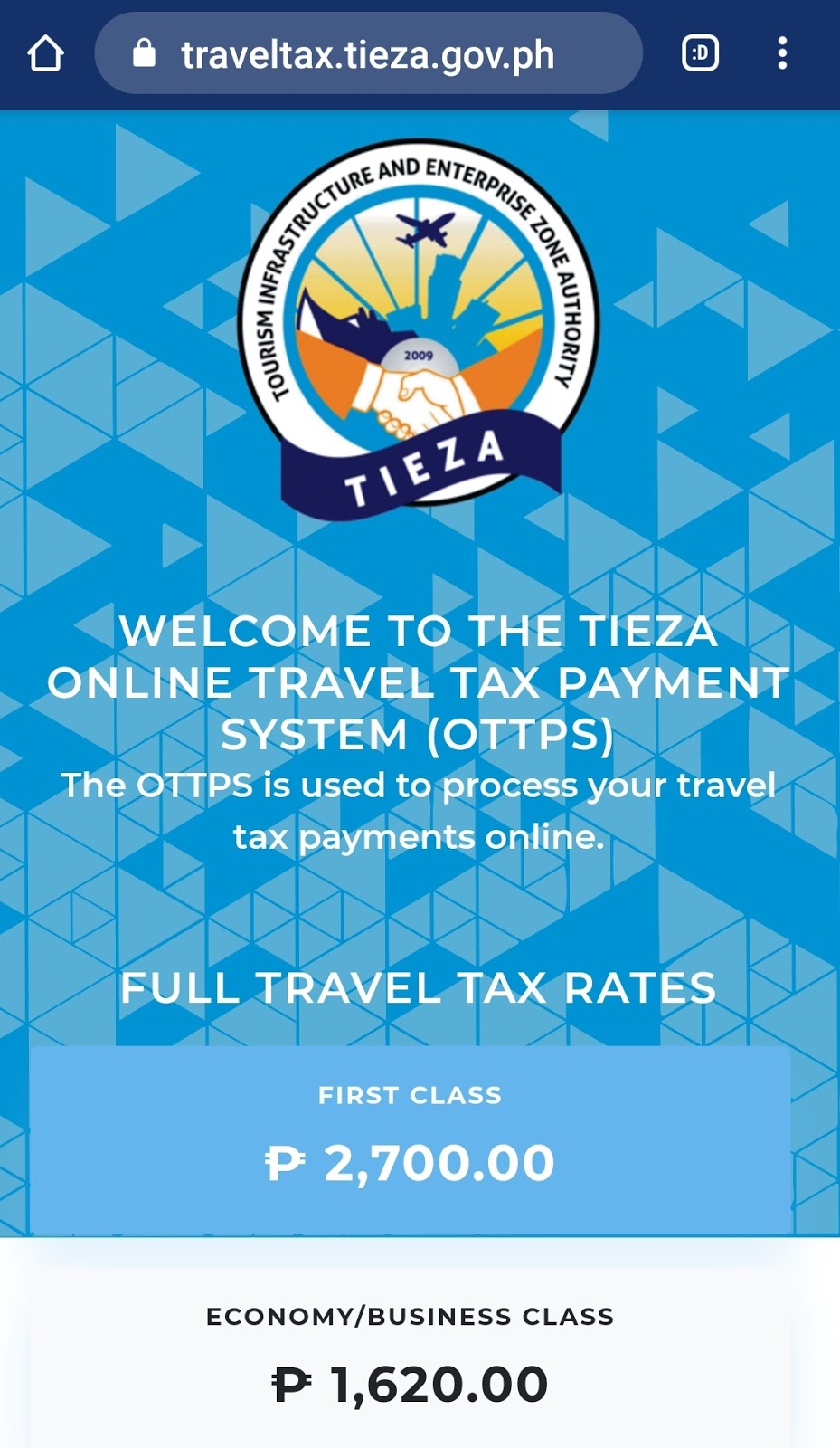 travel tax payment online