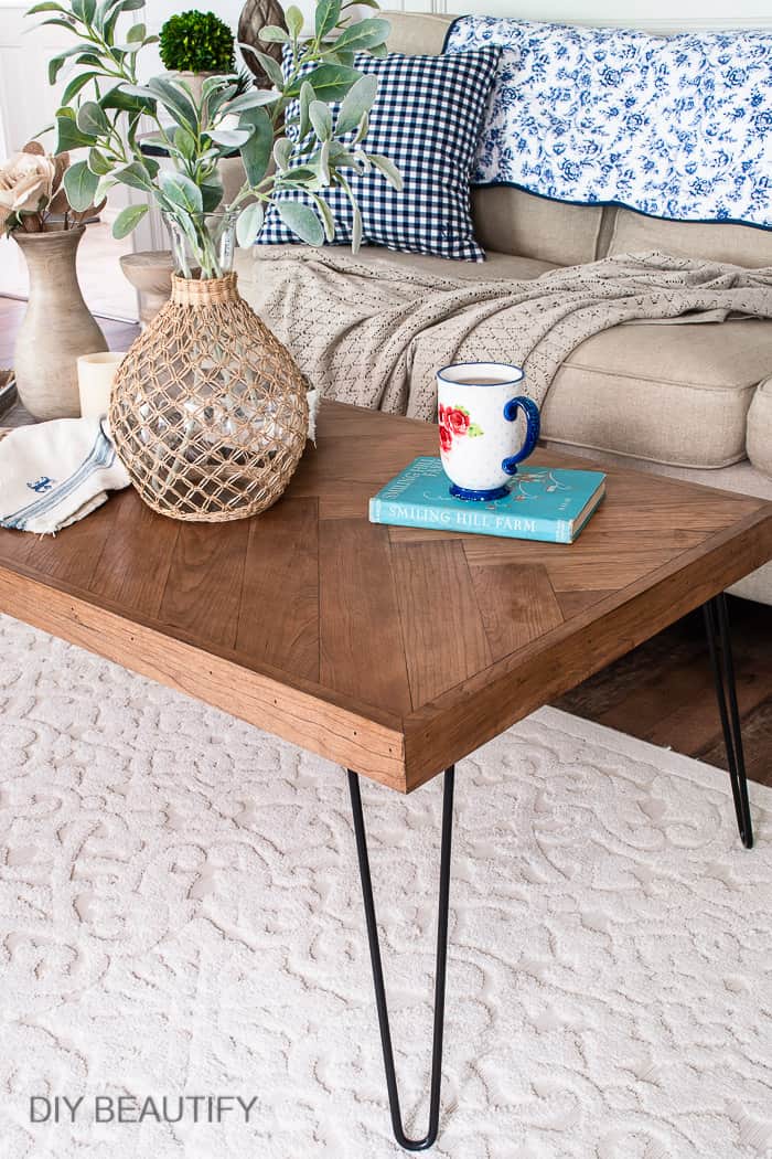 DIY Herringbone Coffee Table DIY Beautify Creating Beauty at Home