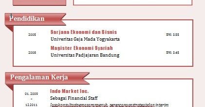 Contoh Penulisan Daftar Riwayat Hidup Yang Baik dan Benar ...
