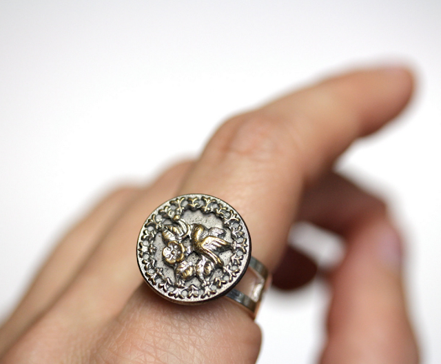 Teeny Tiny Hummingbird Ring #antique #vintage #jewelry