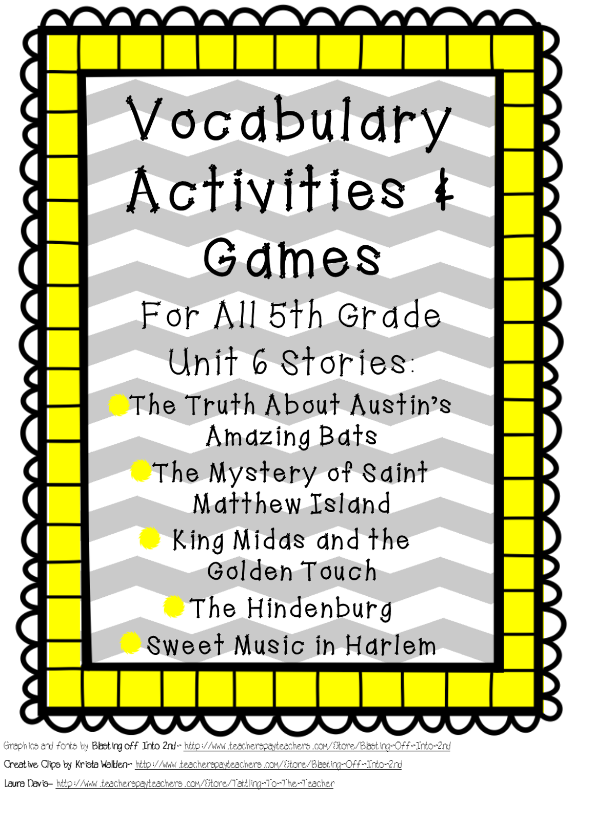 Fifth Grade is Fab!: 5th Grade Reading Street Vocabulary Resources