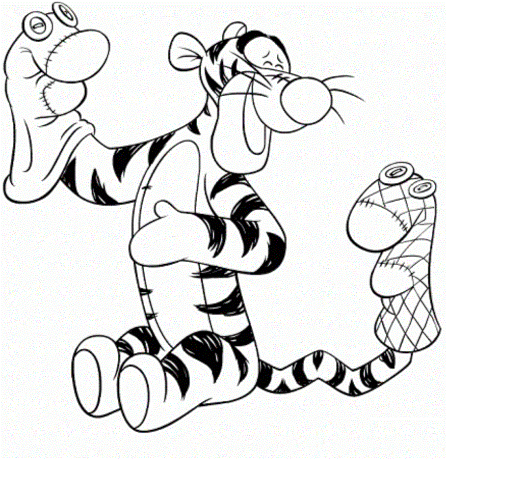 Winnie The Pooh Cute Tigger For Kids Colour Drawing HD Wallpaper
