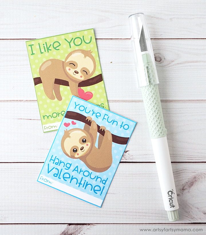Free Printable Sloth Valentines