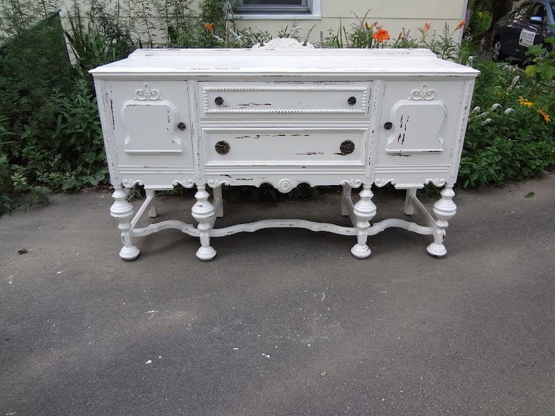 Heir and Space An Antique White Sideboard