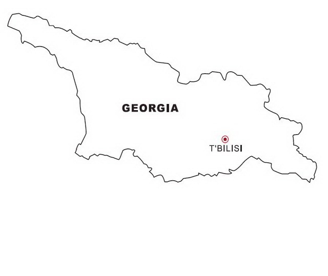 Map of Georgia coloring | COLOR AREA