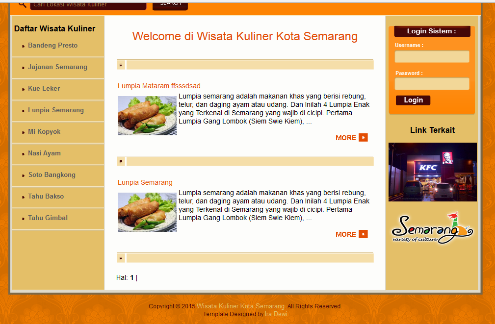 Aplikasi wisata kuliner berbasis web