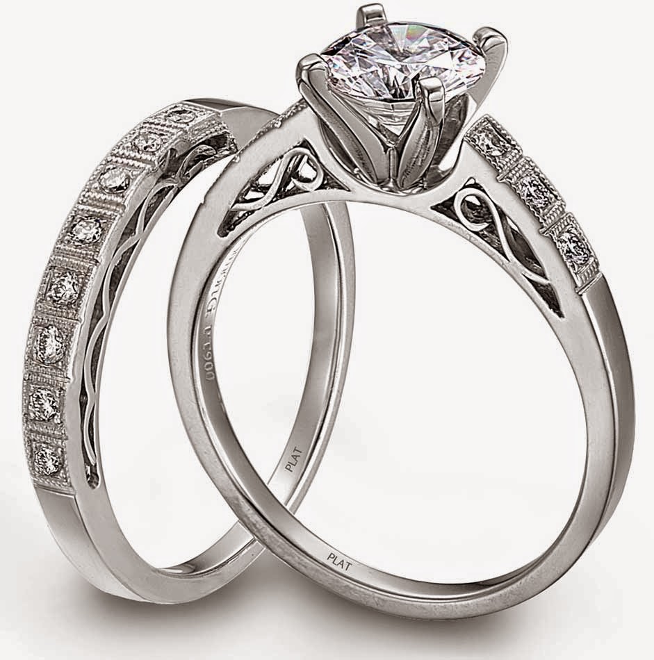  Platinum  Diamond Wedding  Ring  Sets for Him  and Her  Model