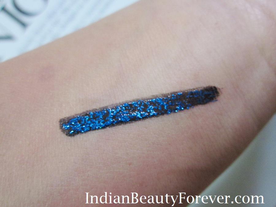 LA Splash glitter Eyeliner in Pacific blue review and swatches - Beauty Forever