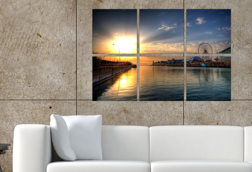 Kendinden yapışkanlı parçalı tablo modelleri Dekorasyon